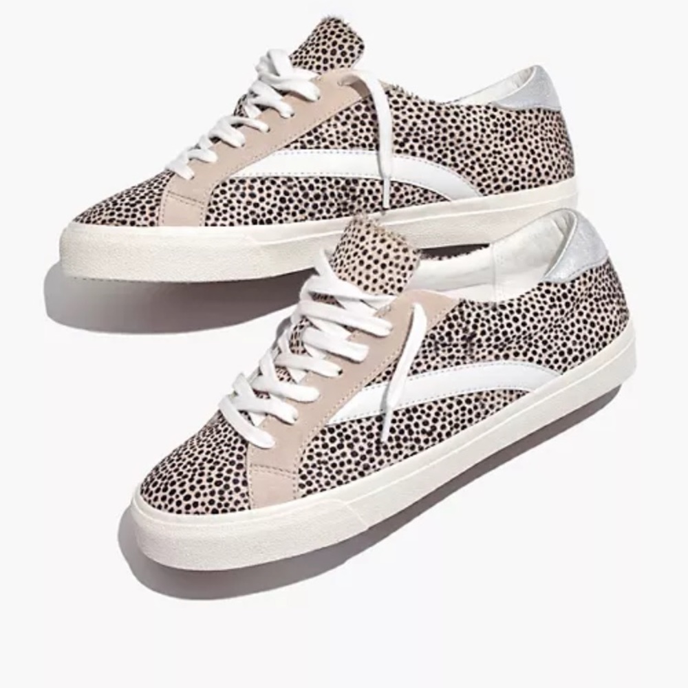 Madewell Sidewalk Low-Top Sneakers in Spot Dot Calf Hair